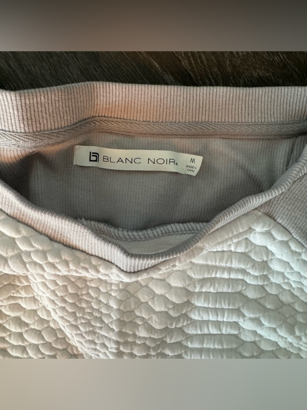 Blanc Noir Croc Textured Sweatshirt - Picture 8 of 9